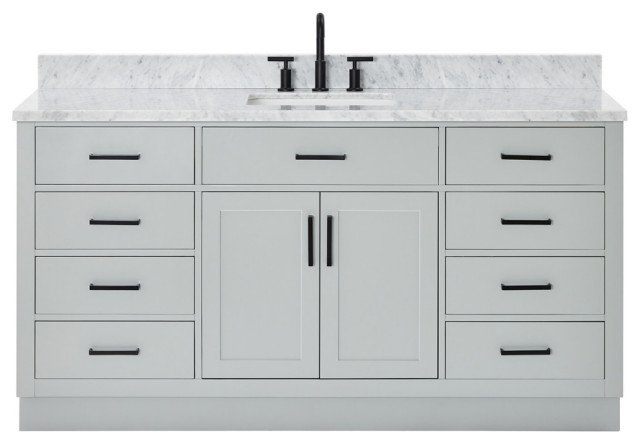 ARIEL Hepburn 67 Inch Single Rectangular Sink Bathroom Vanity ...