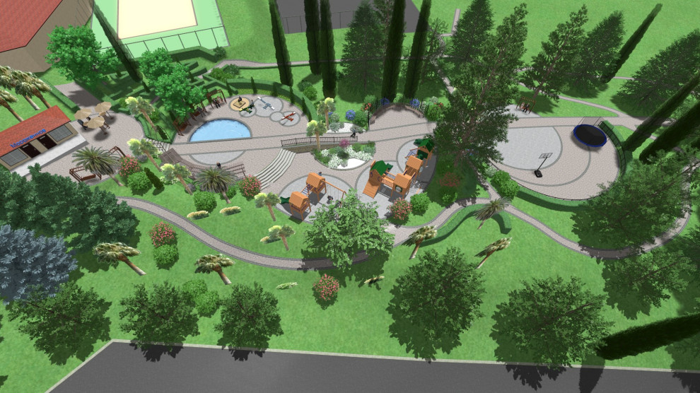 Детская площадка для санатория.