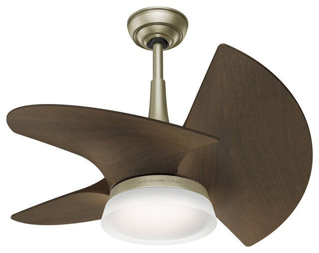 Casablanca 30 Orchid Outdoor Led Walnut Ceiling Fan Light