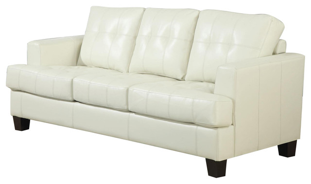 Coaster Samuel Sofa Sleeper Black Transitional Sofas Coaster Samuel Sofa Sleeper White