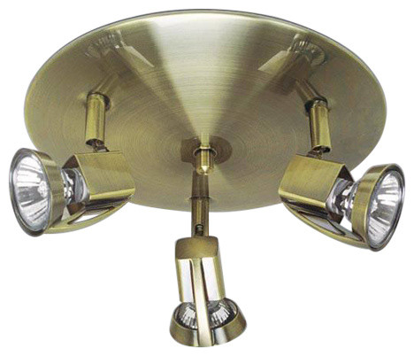 Arco 3-Light Ceiling Light, Aged Gold