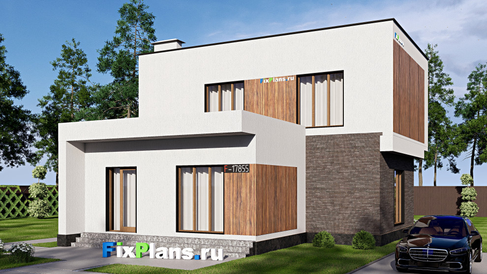 Проект двухэтажного дома 12х11 м S154м2 F-17855
