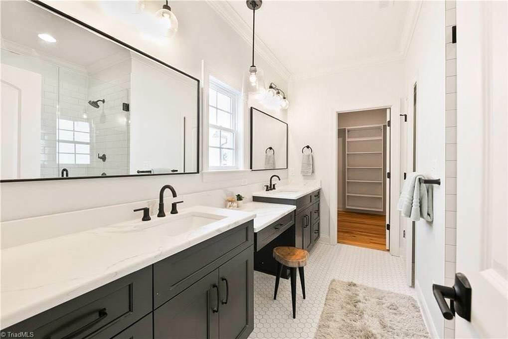 Stunning Master Bath with Makeup Area