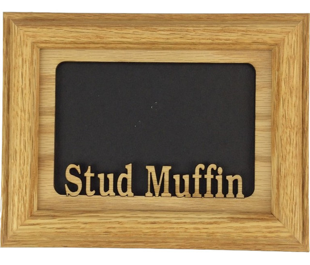 Stud Muffin Oak Picture Frame and Oak Matte, 5"x7", Horizontal