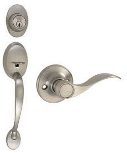 Coventry 2-Way Latch Entry Door Handle Set with Lever, Handle and Keyway