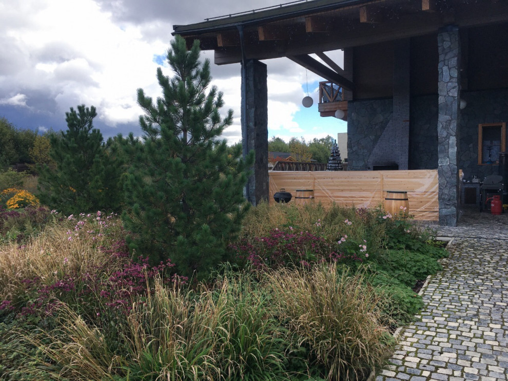 Цветник осенью