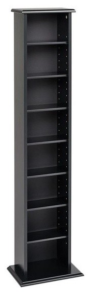 Slim Multimedia Storage Tower - Black