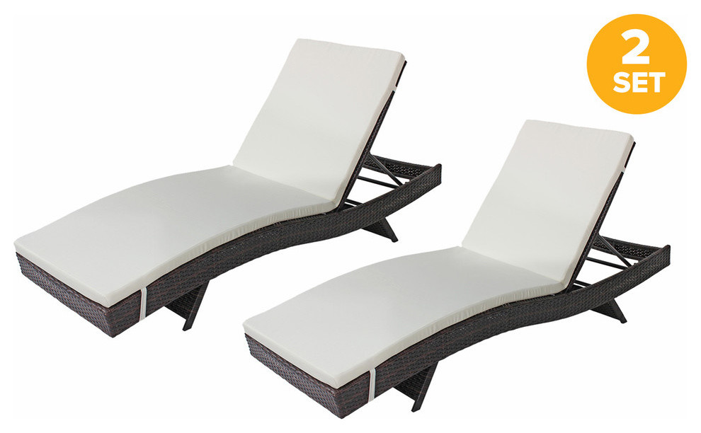 All Weather Rattan Wicker Outdoor Patio Chaise Lounge Chairs Set Of 2 Tropical Lounges By Sofamania - Patio Chaise Lounge Chair Set All Weather Rattan Wicker Outdoor Patio Chaise Lounge Chairs Set Of 2 Tropical Lounges By Sofamania - Patio Chaise Lounge Chair Set