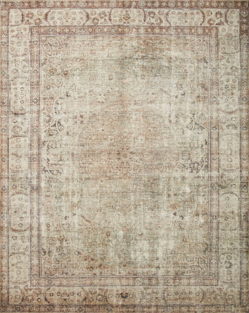 Margot Oriental Antique/Sage Area Rug, 18"x18" Sample Traditional