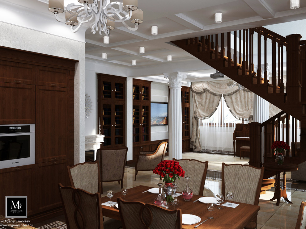 КП Иволги, дом в классическом стиле , темный вариант