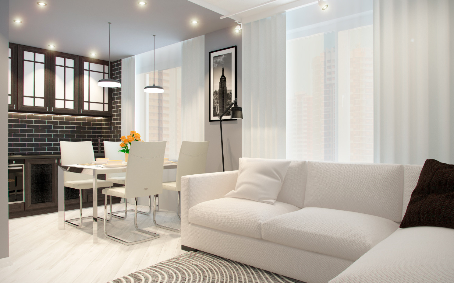 Скандинавский минимализм в Москве. Реконструкция.