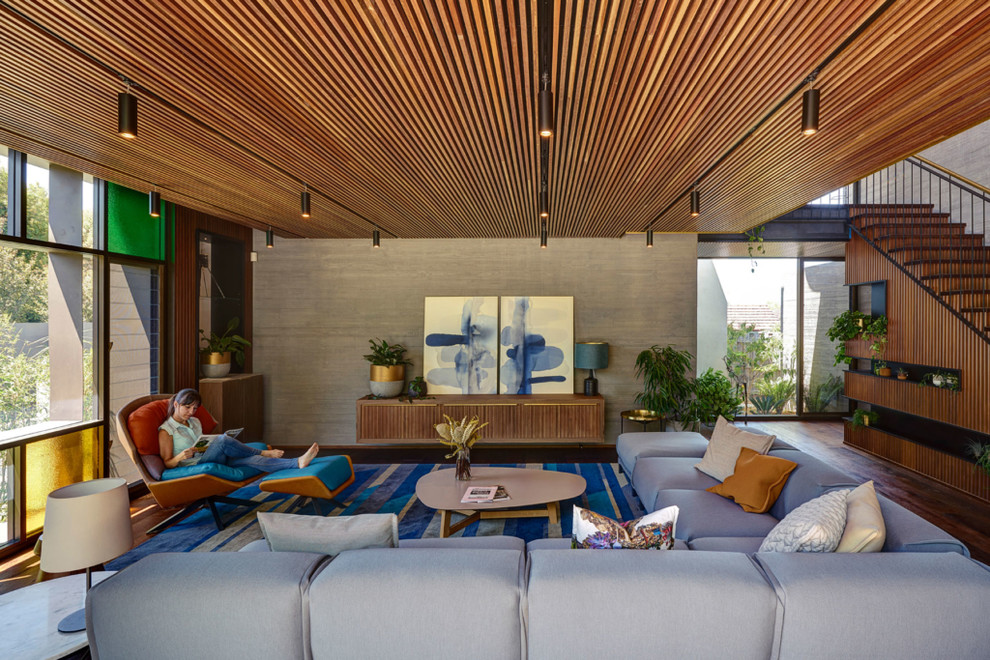 Inspiration for a midcentury living room in Perth.