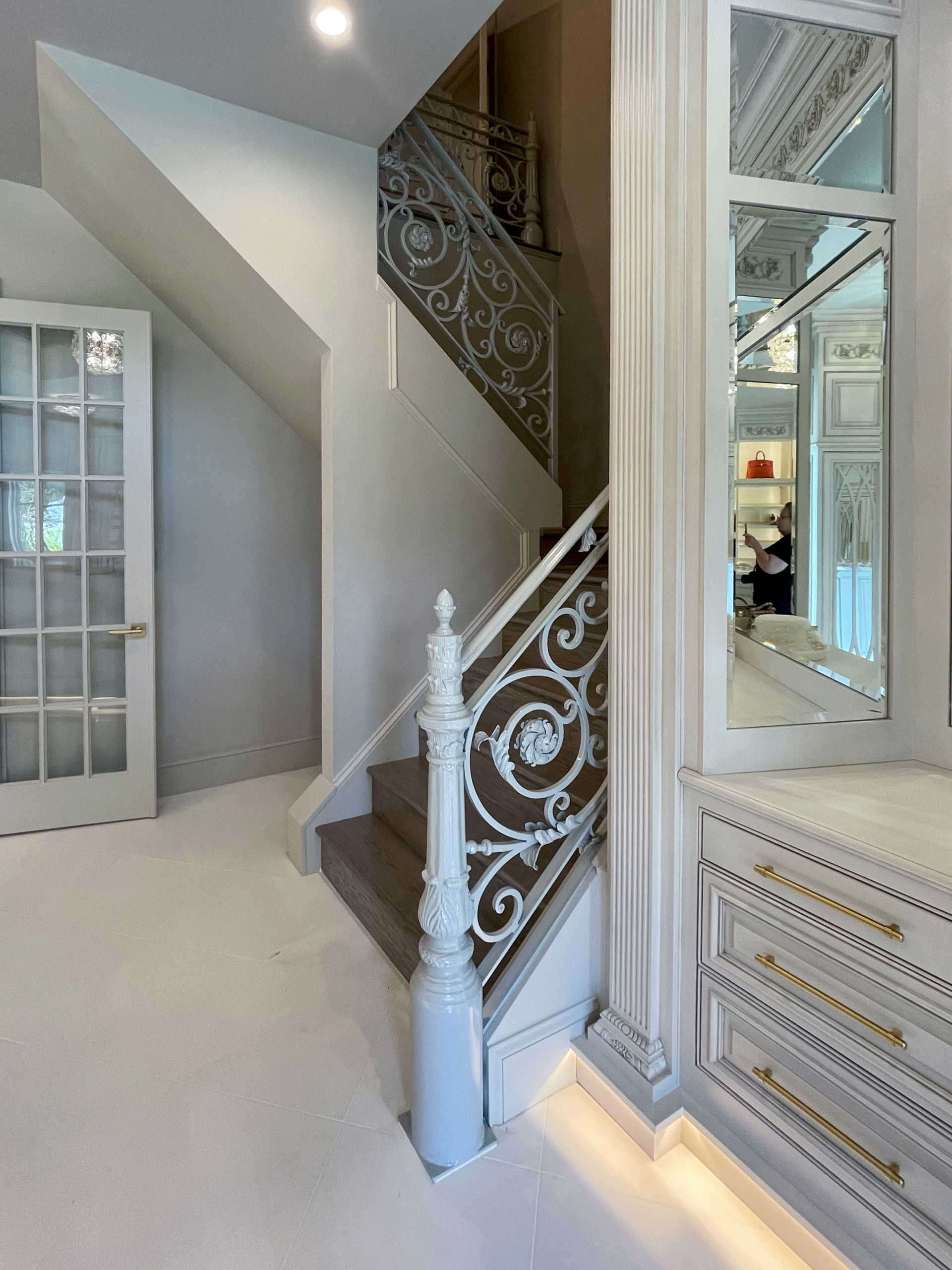 104_Curved Staircases in 18th Century French Inspired Mansion, Mclean VA 22101