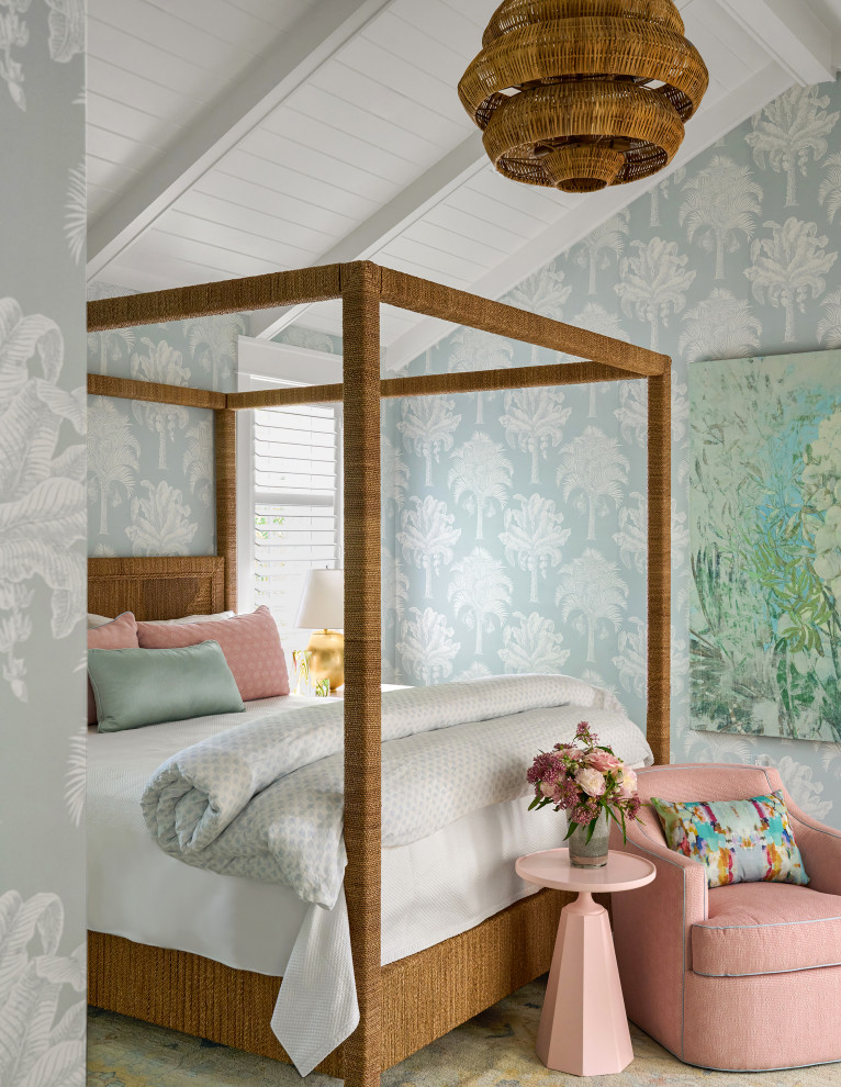 Inspiration for a coastal bedroom remodel in Miami