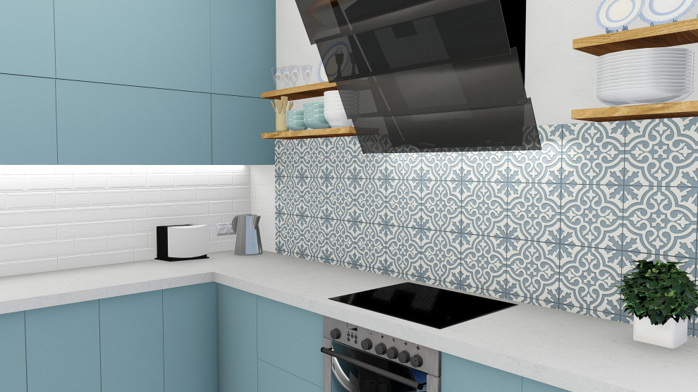 Кухня-столовая в средиземноморском стиле