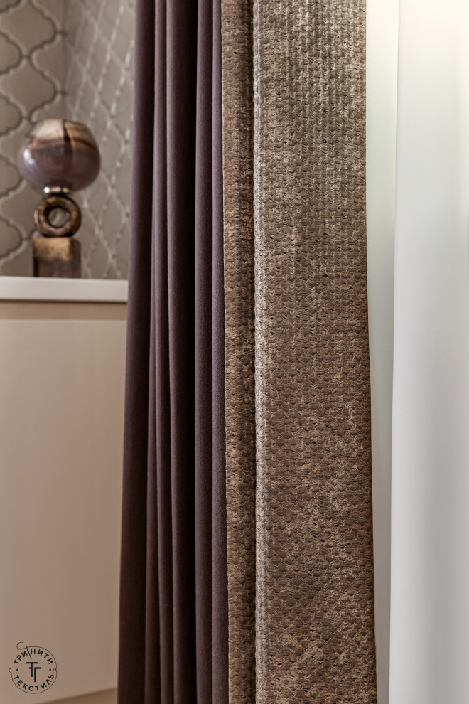 Уютное текстильное оформление загородного дома