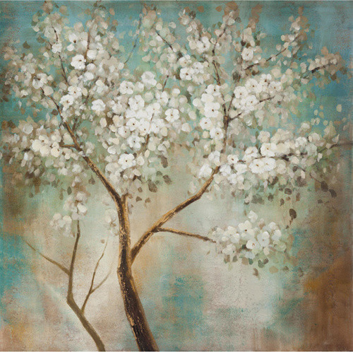 Yosemite Home Decor 'Tree In Bloom' Fabric Canvas in Multi-Color