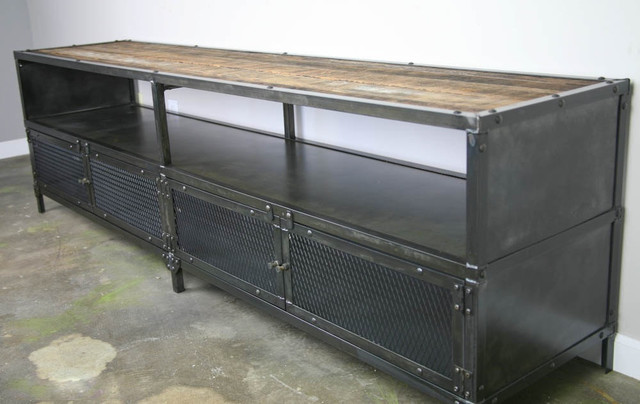 Media Console Credenza Urban Modern Vintage Industrial Design