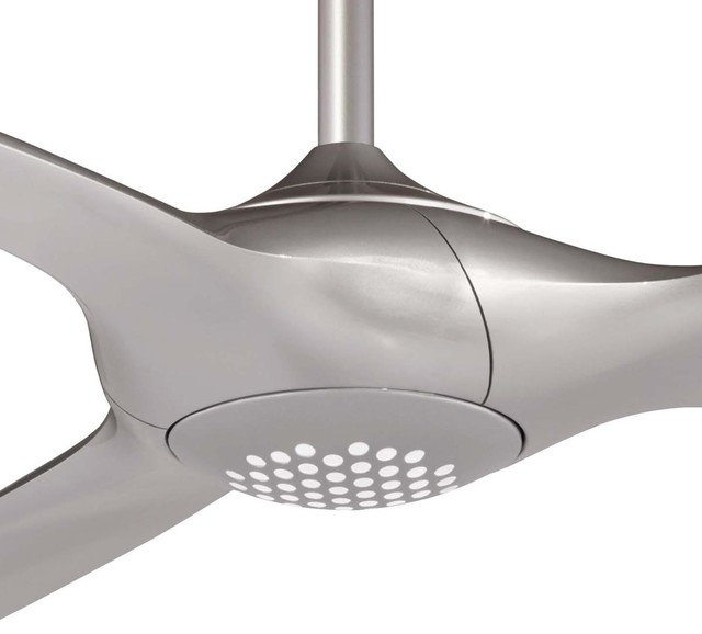 Minka Aire K9838l Sl Single Globe Silver Ceiling Fan Light Fixture