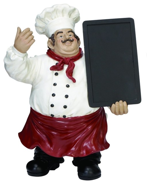 Daily Specials Chalkboard Chef Statue Modern Bulletin Boards And
