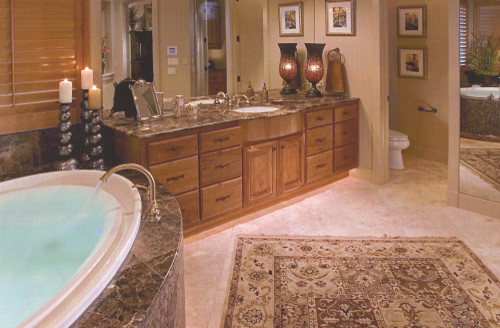 Example of a transitional bathroom design in Austin