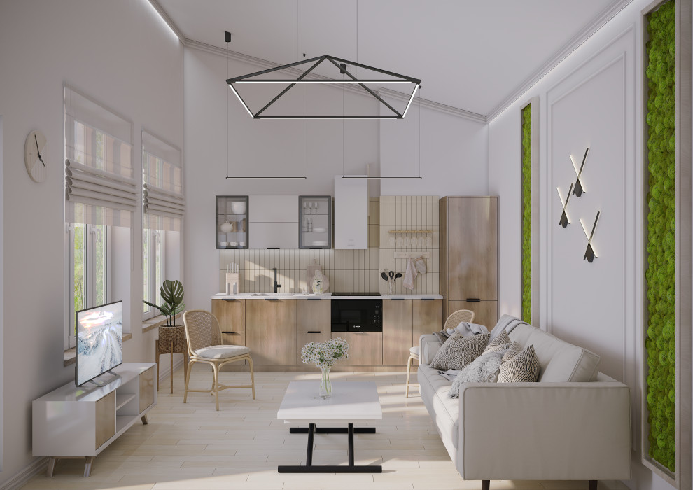 Кухня-гостиная в гостевом домике