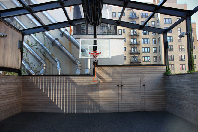 Inspiration for a large contemporary indoor sport court in New York.