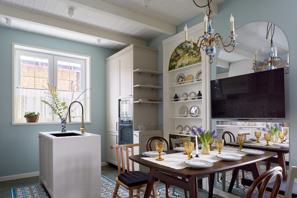 Кухня с котельной в шкафу