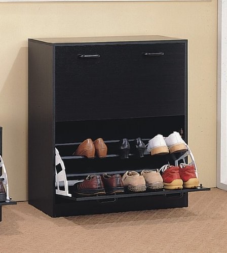 Double Cappuccino Finish Shoe Cabinet - Modern - Shoe Storage - by Amazon