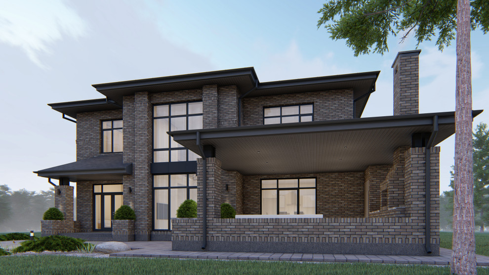 Двухэтажный дом в стиле Прерий