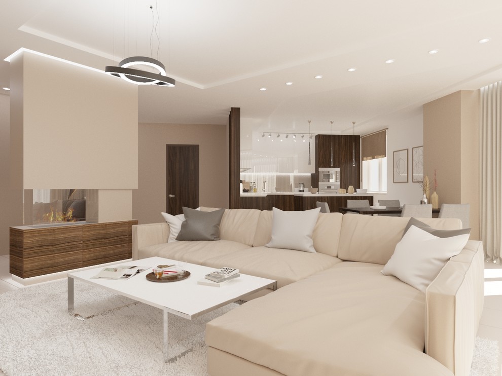 Гостиная с камином