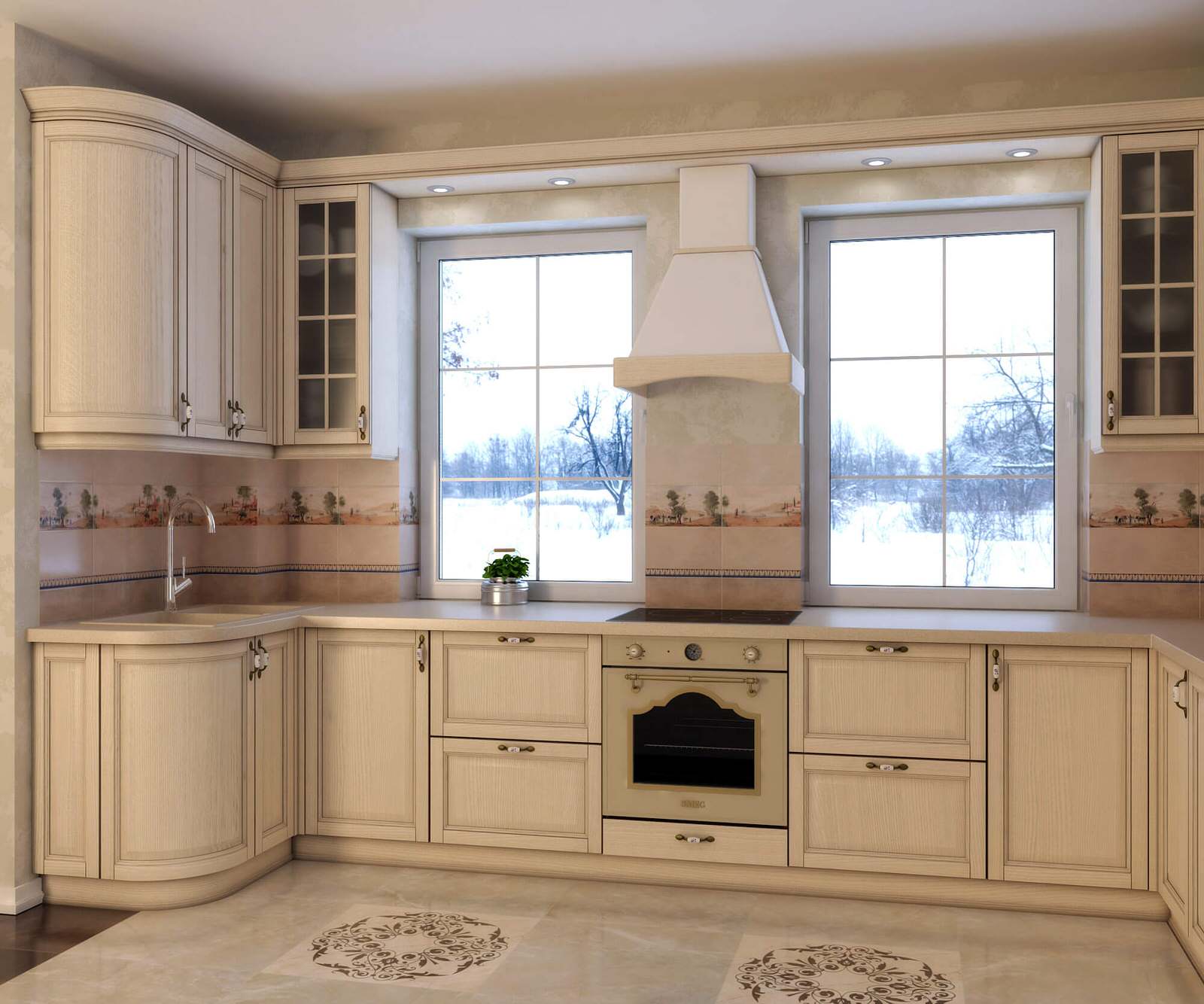 Кухня в загородном доме