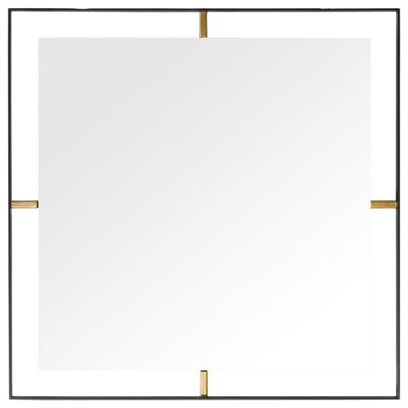 Varaluz Lighting 610020 Framed, 20" Square Wall Mirror, Black