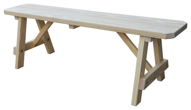 5 Pine Traditional Picnic Bench Transitional Outdoor Benches