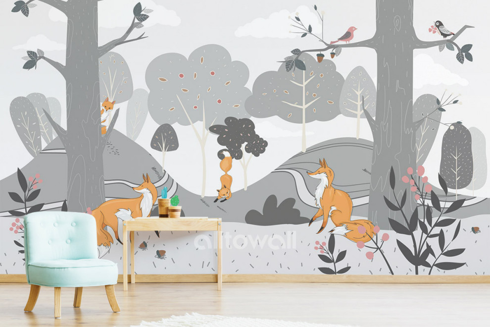 Детская в Германии с обоями Alltowall, разработанными специально для интерьера