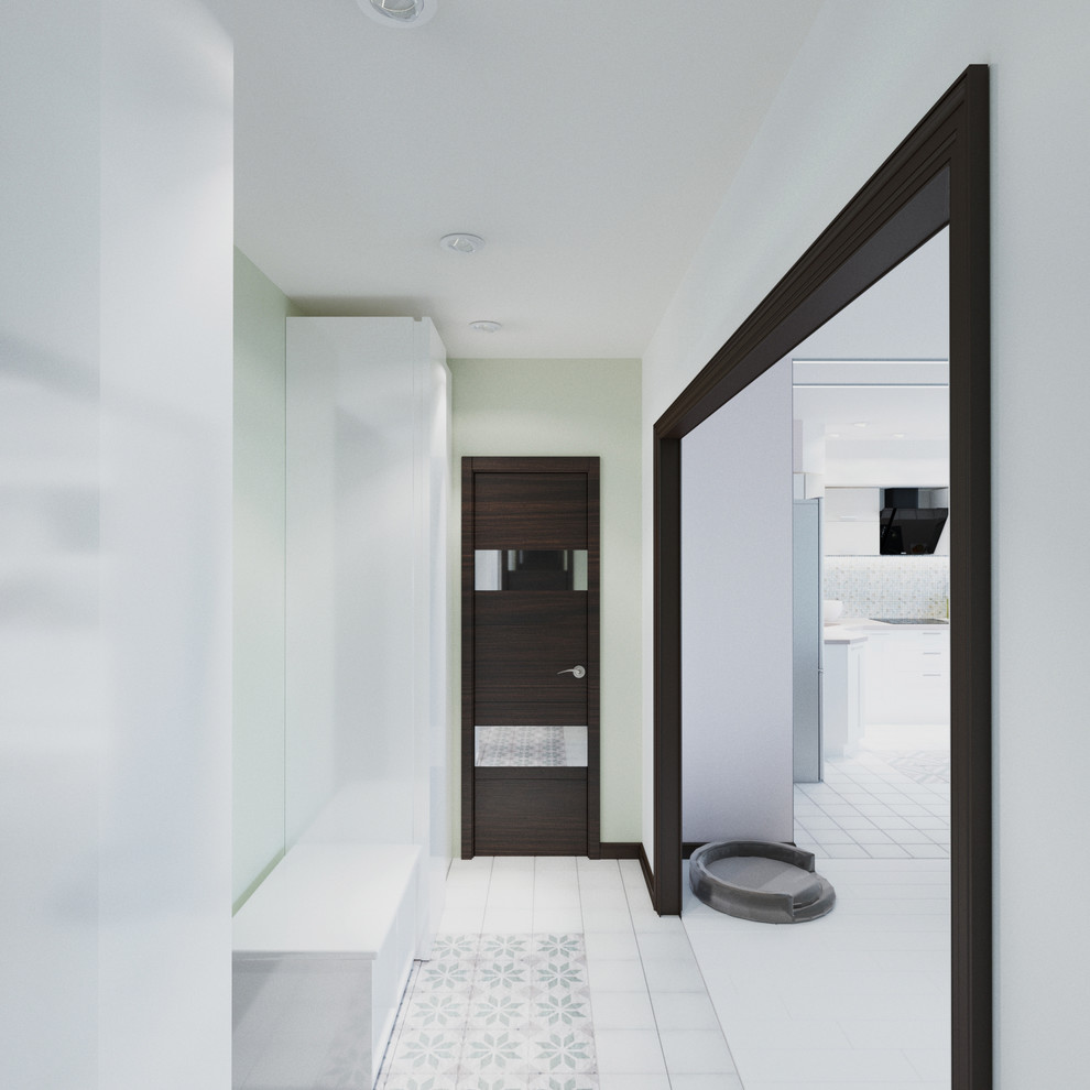 Прихожая "Таинственный лес" 3-хкомнатная квартира для современной девушки