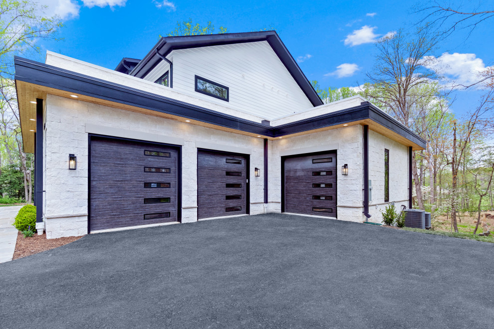 3 Car Garage Exterior Modern Garage DC Metro by Paradigm