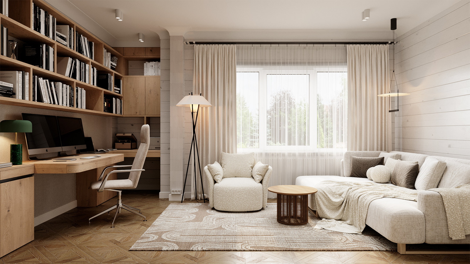 Реновация интерьера частного жилого дома из бруса ,Аносино,Новая Рига, 2024 год