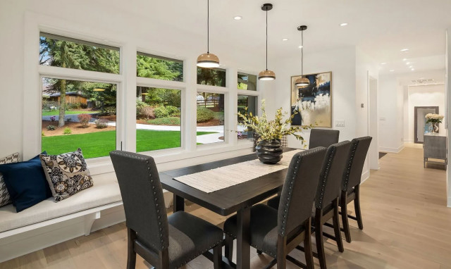 Bridle Trails New Construction transitional-dining-room