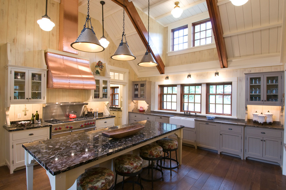 Mountain style kitchen photo in Houston