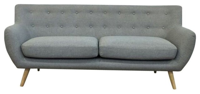 Ebba 3 Seater Sofa Light Gray Midcentury Sofas By G Furn Ebba 3 Seater Sofa Light Gray