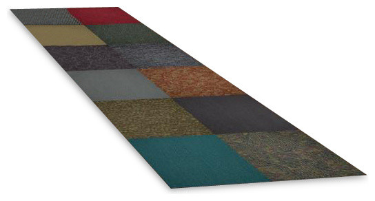 Assorted Colors 24 x 24-inch Carpet Tiles, 10-Tile Pack