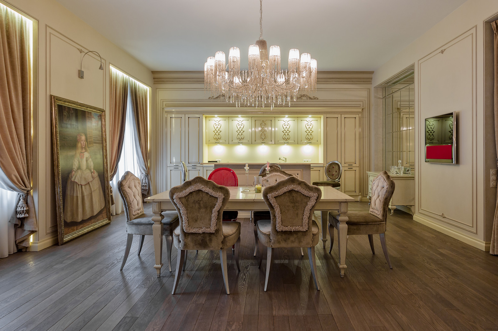 Двухуровневая квартира в класическом стиле.