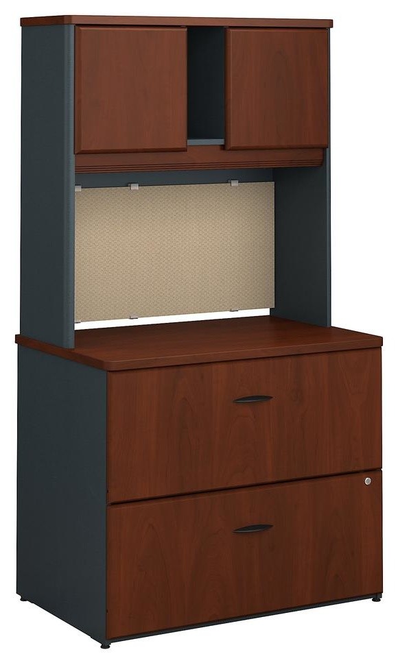 Series A 36 Lateral File Cabinet With Hutch Transitional