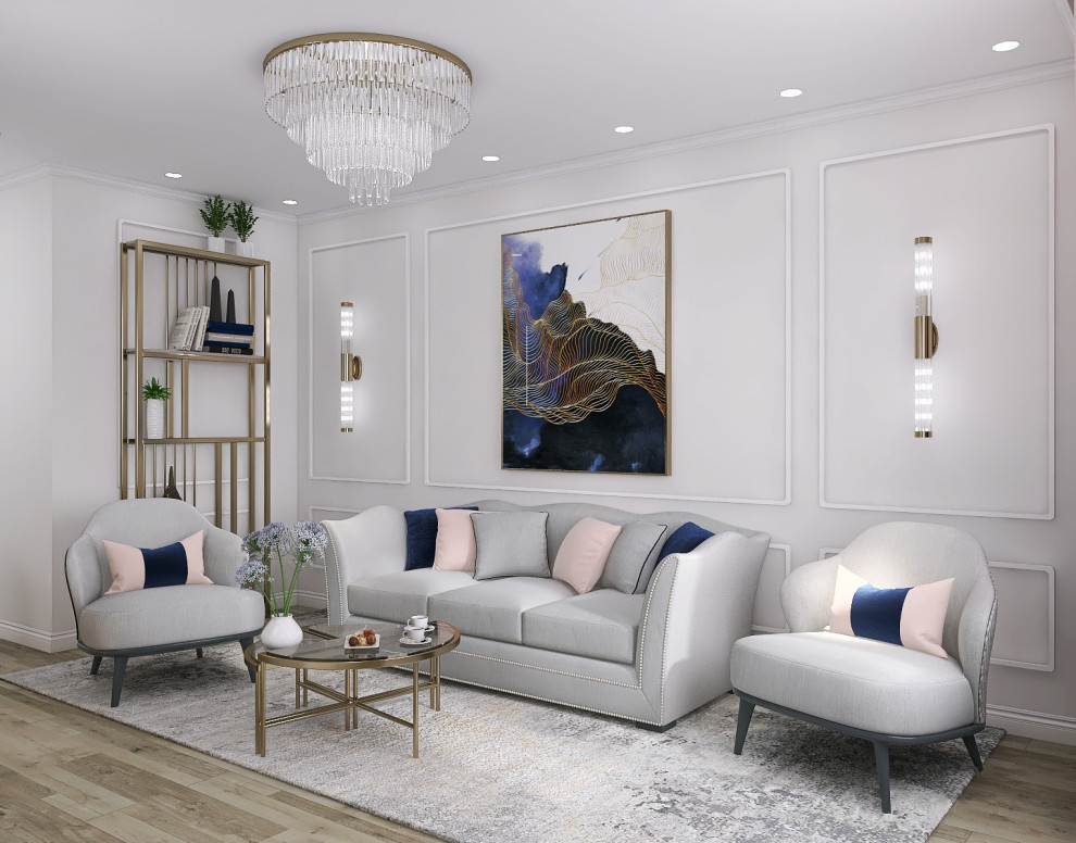 Неоклассика в оттенках нежной розы и сапфира