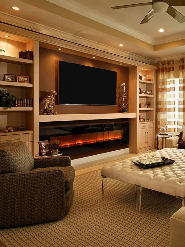 Elegant family room photo in Kansas City