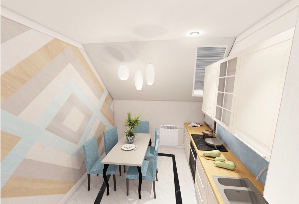 Кухня мансарда