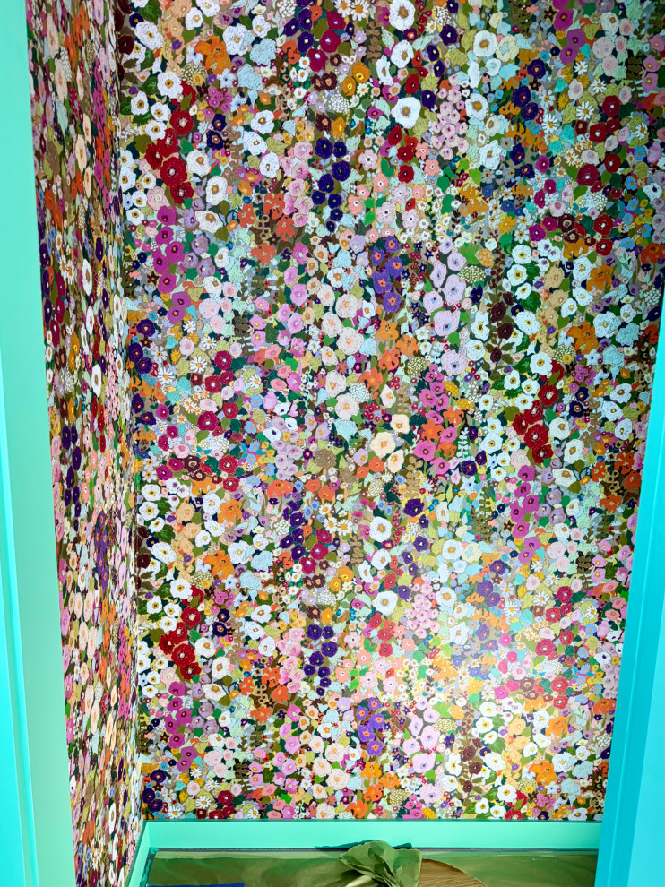 Bold Floral Wallpaper Installation in Closet Space - Closet - San ...