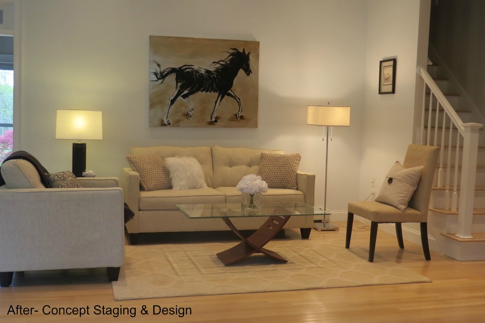 Transitional home design photo in Boston