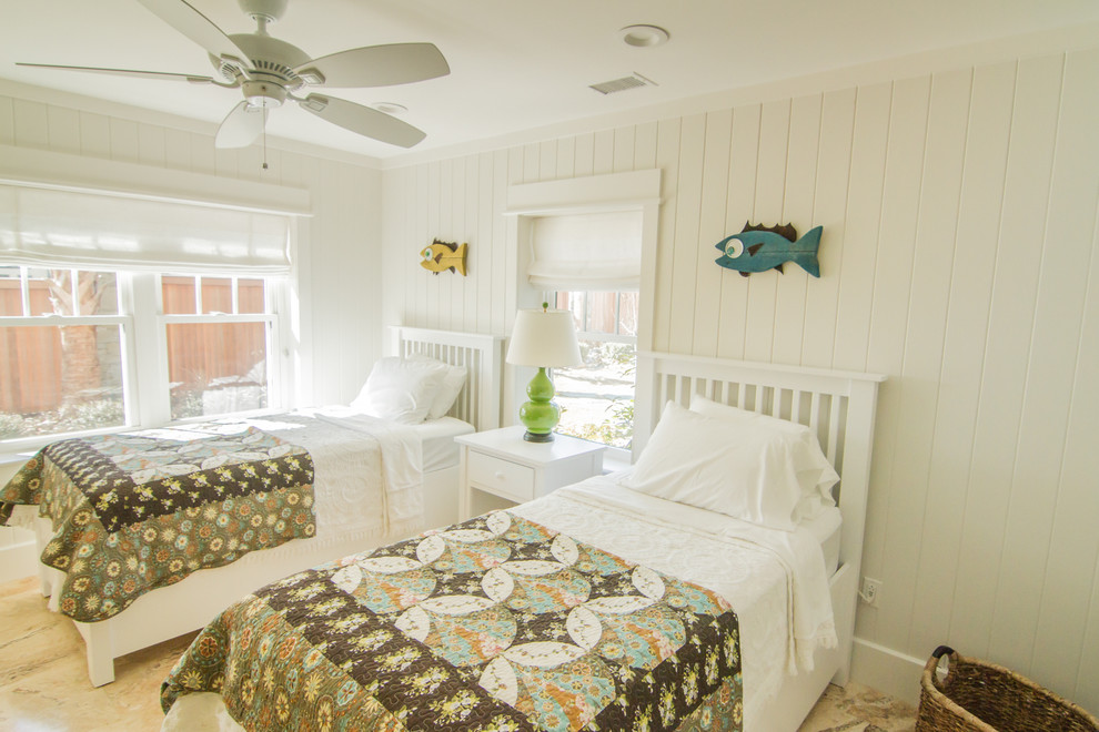 Photo of a beach style bedroom in Charleston.